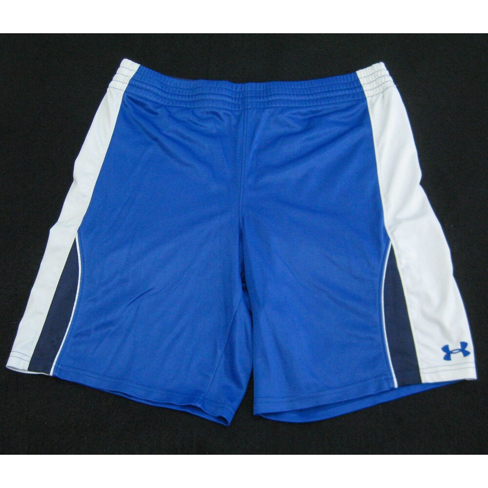UNDER ARMOUR Boy's (Size YLG Youth Large) Blue Athletic Shorts 100% Nylon Pants